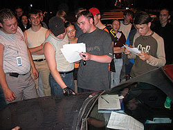 Стритрейсинг в Одинцово
После гонки, сверяем легенду ...