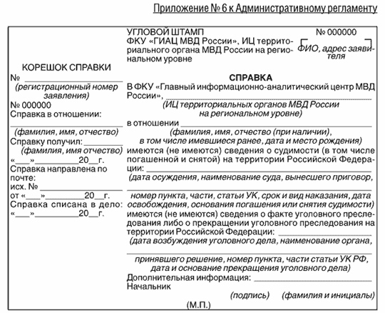 Справка об отсутствии судимости: где и как получить?