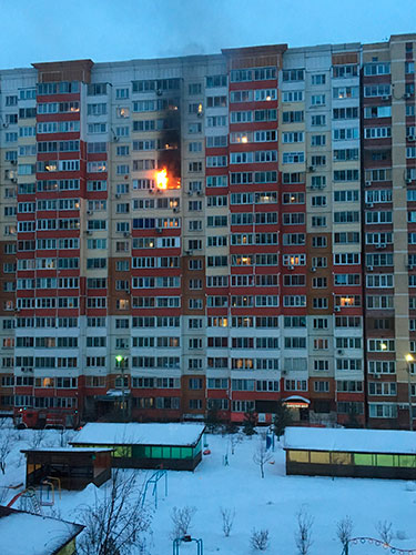 Пожар произошёл в квартире в посёлке ВНИИССОК