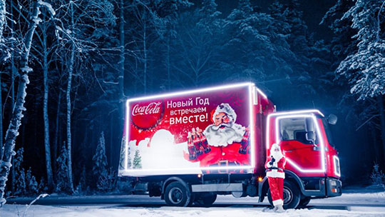 Грузовик из новогодней рекламы Coca-Cola