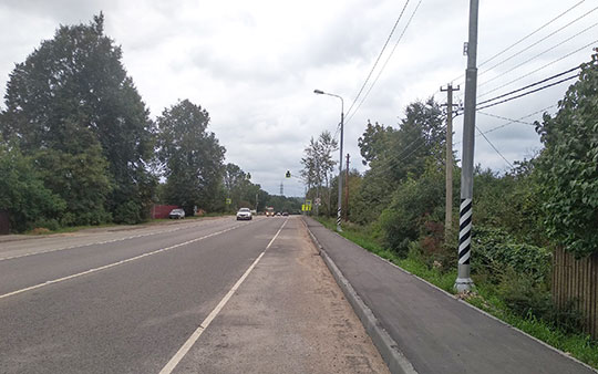 Участок дороги в деревне Репище, на котором произошла авария