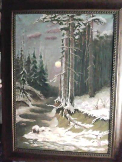 Закат над тайгой (репродукция), Мои картины, galoshka, Одинцово, Северная