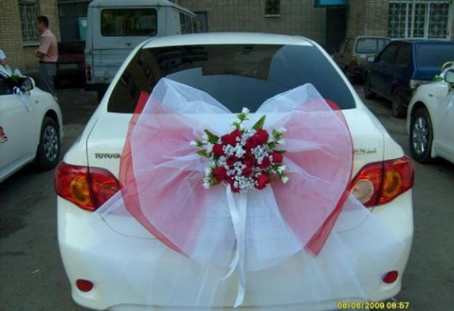 Банты на машину для свадьбы