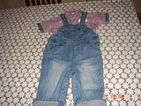 Джинсовый комбинезон +рубашка