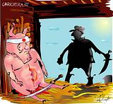 укро-фашист сам себе харакири сделал) даже в ватнике не успел с ножом)