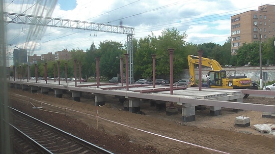  26.06.18 строят новую платформу., Ремонт станции Одинцово., volkov2016