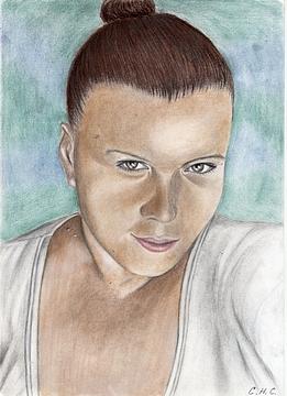 Катя (ещё один эксперимент с пастелью), мои рисунки, Romashka, Одинцово, Можайское шоссе