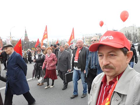Колбасов Н. В. Член Одинцовского РК КПРФ, 1 мая на улицах Москвы., nkolbasov, Одинцово, Ново-Спортивная д.6