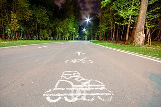 Ночное освещение лыжероллерной