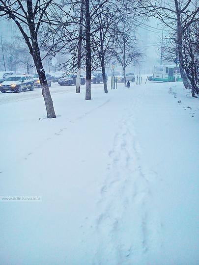 Одинцово завалило снегом, ул. Бирюзова 25 декабря 2014 года