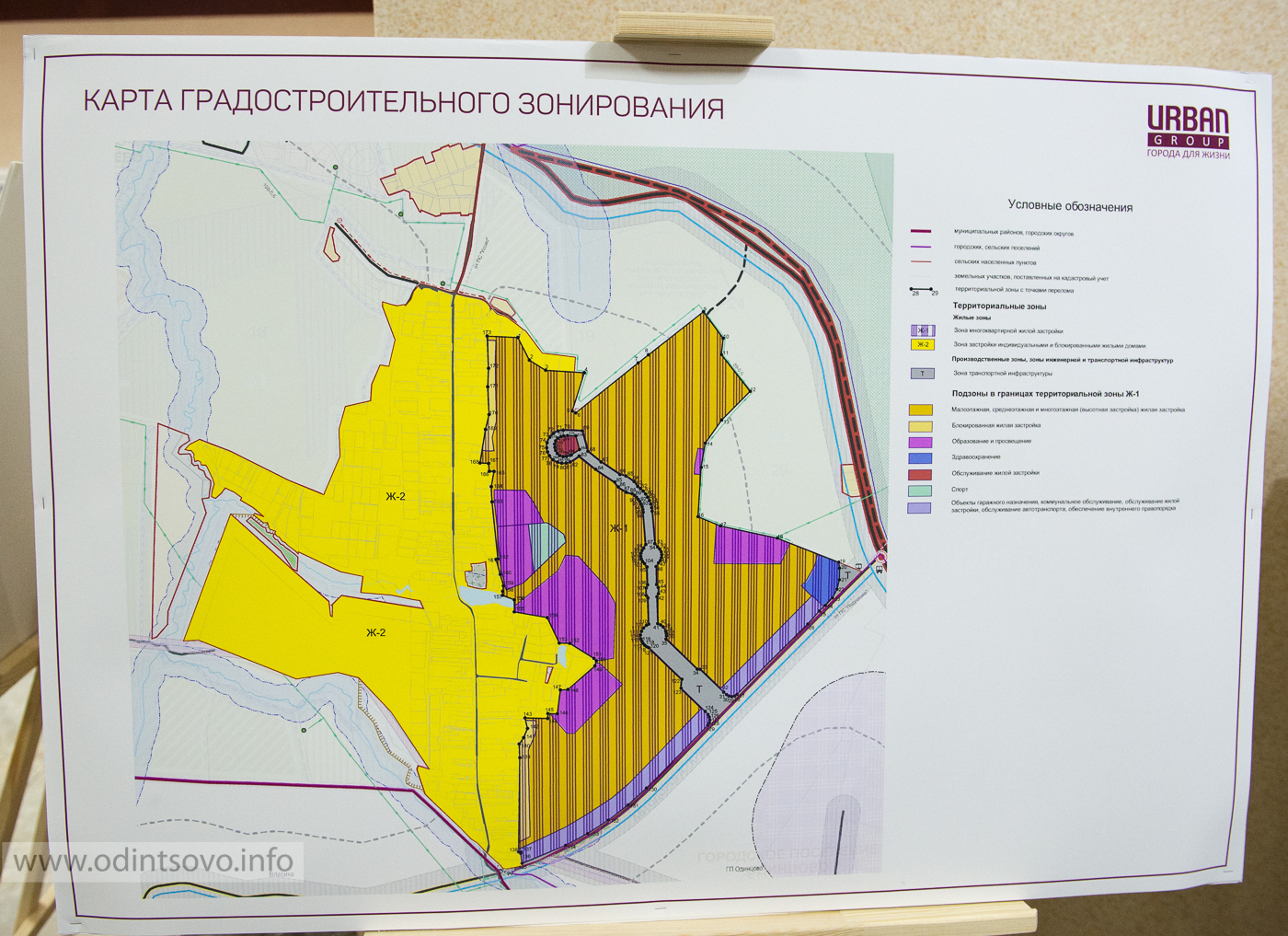 Карта градостроительного зонирования одинцовского района