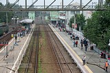 Старая и новая платформы станции Одинцово