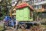 Удаление павильона «Кавказская пицца»