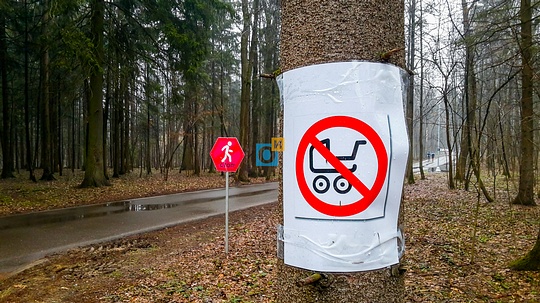 С коляской запретили выходить на трассу в Спортивном парке
