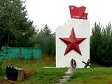 д. Агафоново. Памятный знак танкистам 20-ой танковой бригады.