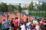 Фото: Открытие баскетбольной площадки