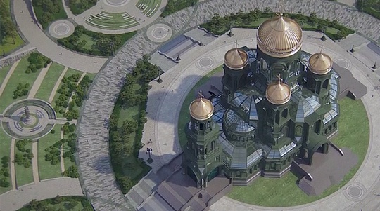 Главный военный храм России в парке «Патриот» в Кубинке, Путин принял участие в закладке главного военного храма в парке «Патриот»