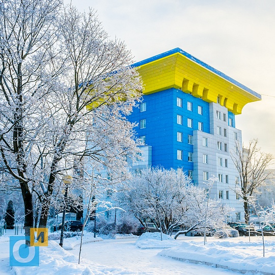 Гостиница «Олимпиец», зима в центре Одинцово, Гостиница «Олимпиец», freemax