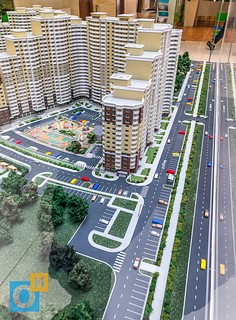 Схема и макет ЖК «Одинбург», дублёр вдоль ул. Северная, под ЛЭП