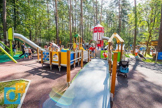 Детская площадка с резиновым покрытием, Парк «Раздолье» официально открыт
