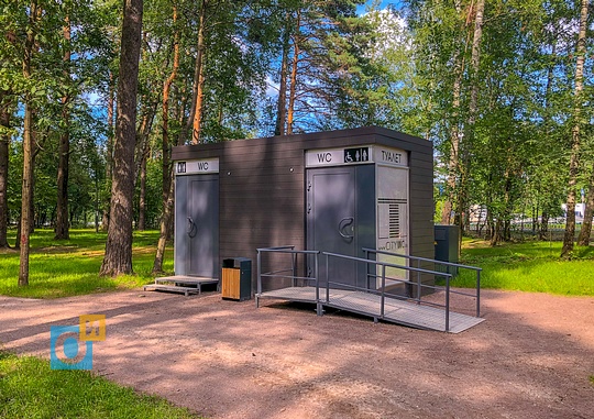 Модульный туалет в парке, Парк «Раздолье» готовится к открытию