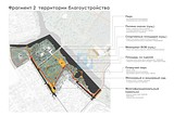 Пирс, «Поляна сказок», спортивная площадка, мемориал ВОВ, площадь со сценой, плавучий пирс, яблоневый и вишнёвый сад, многофункциональный павильон