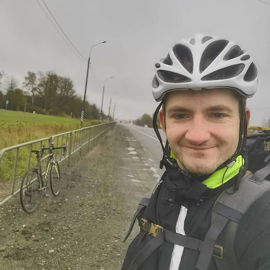 Иван по пути в Беларусь, Житель Одинцово Иван Глазов доехал до Беларуси на велосипеде