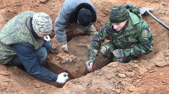 Поисковики провели эксгумацию, а личные вещи найденных солдат отправили на экспертизу, Человеческие останки обнаружили во время ремонтных работ на Минском шоссе