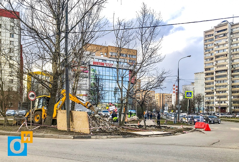 В Одинцово на пересечении Можайского шоссе и улицы Чикина снесли рекламную конструкцию светодиодного экрана, Март