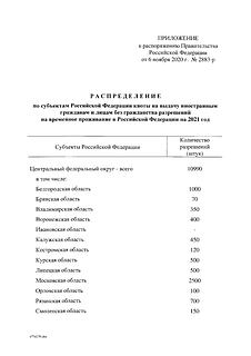 Квота на мигрантов в Московской области на 2021 год