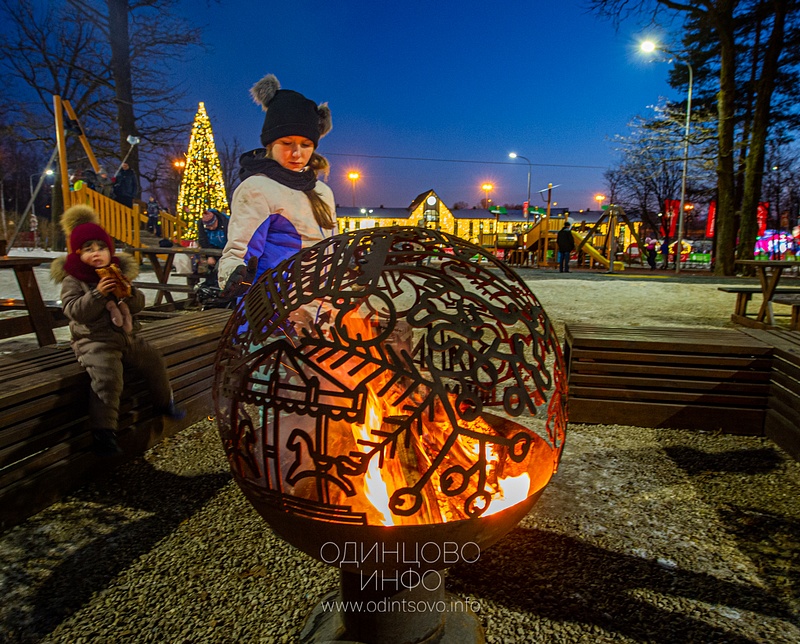 Кострище в парке спорта и отдыха, Церемония зажжения новогодней иллюминации в парке спорта и отдыха в Одинцово