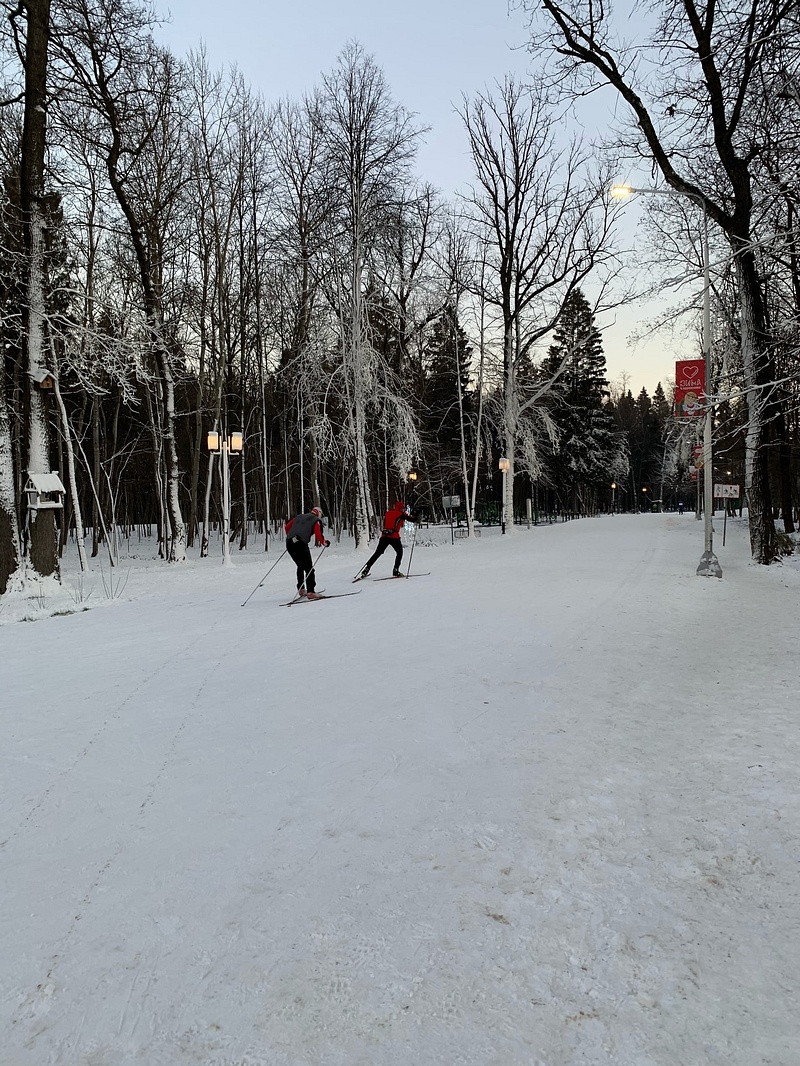 600-метровый круг в Одинцовском парке открыли для полноценного катания на лыжах, Декабрь