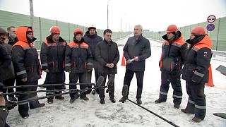 Сергей Собянин и Андрей Воробьёв на церемонии открытия