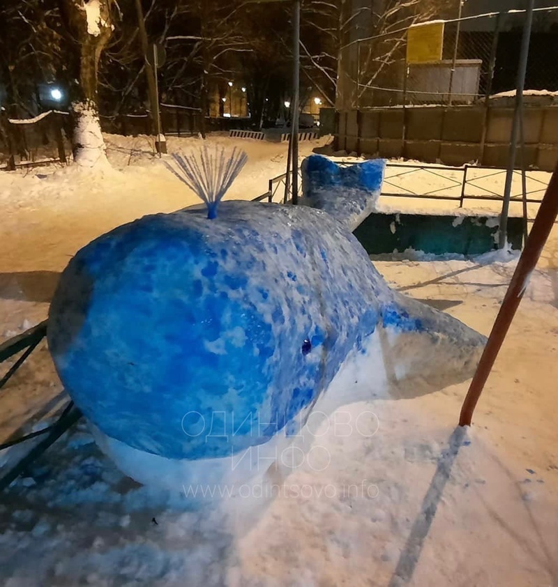 Первый снежный пенис слепили студенты местного университета