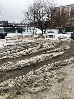Снежная каша и вода возле ОЛГ