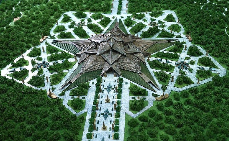 Макет: здание музея в форме звезды, Шойгу заявил о планах построить в «Патриоте» крупнейший музей Вооружённых сил