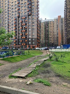 Инновационная пешеходная дорожка в ЖК Сколковский от улицы Чистяковой