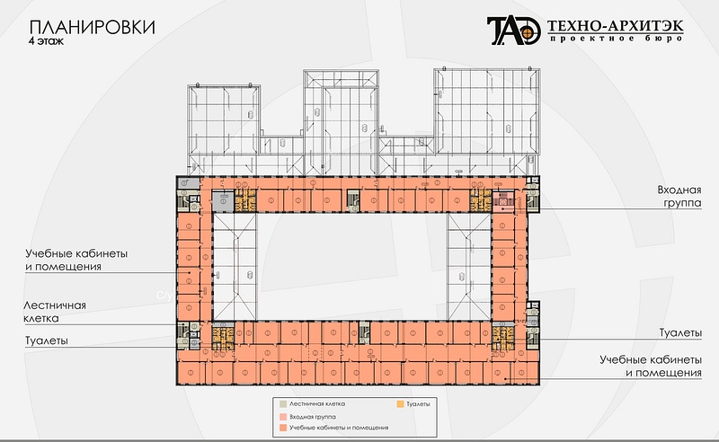 Планировка четвёртого этажа, Школу на 2200 мест в ЖК «Гусарская баллада» построят в 2023 году