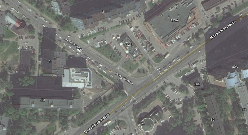 Участок на карте: «Макдоналдс» (133) и торговый центр (1), В Одинцово запретили поворот к Макдоналдсу: водители нарушают, чтобы поесть