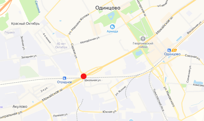 Путепровод на карте, Путепровод на Можайском шоссе в Одинцово отремонтируют в 2022 году