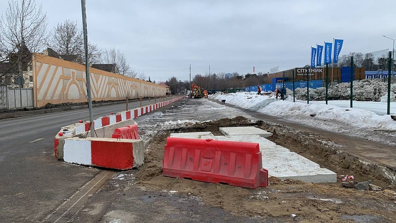 В Подмосковье приступили к реконструкции участка Мякининского шоссе от М-9 до МКАД в Одинцовском округе, Март