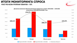Мониторинг спроса по отдельным категориями продуктов питания