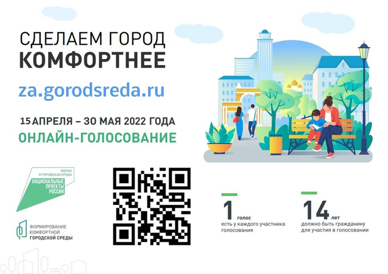 С 15 апреля по 30 мая — всероссийское онлайн-голосование по благоустройству, Апрель