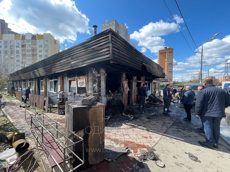 Состояние строения после пожара, В Одинцово сгорела кулинария ресторана «Ковчег»