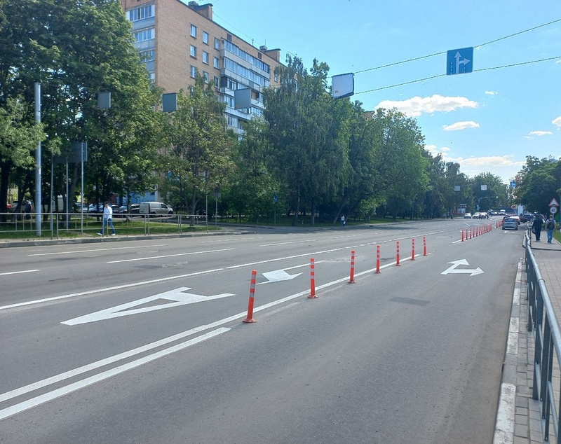 В Одинцово запустили ещё одну выделенную полосу для общественного транспорта