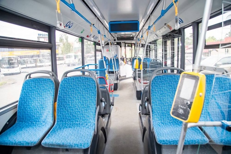 Салон автобуса, В Одинцовском округе тестируют автобус НЕФАЗ на 111 пассажиров