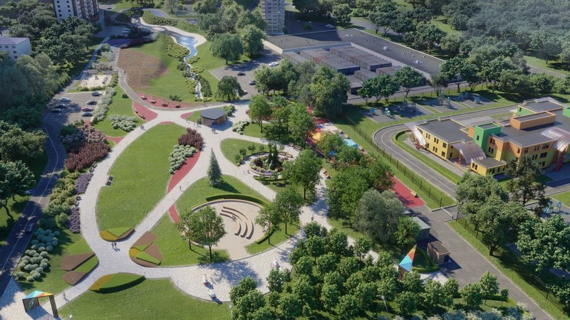 Проект парка, Первую часть нового парка в 8-м микрорайоне Одинцово откроют к 4 ноября