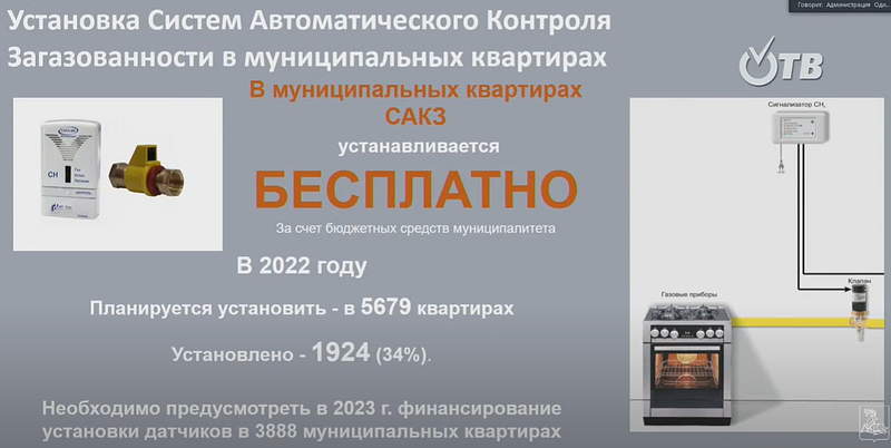 Установка систем автоматического контроля загазованности в муниципальных квартирах, В Одинцовском округе 338 квартир — в списке на отключение газа с 12 сентября