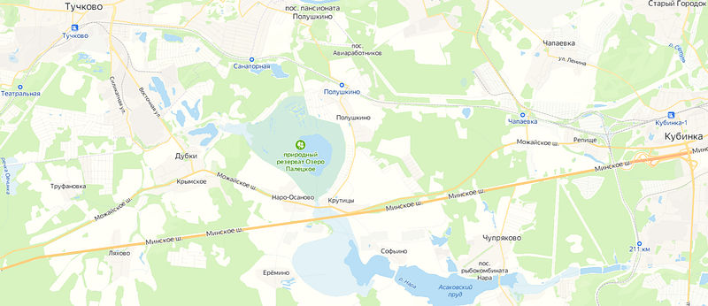 Природный резерват «Озеро Палецкое» на карте, 747 тонн мусора извлекли из Палецкого озера в Одинцовском округе