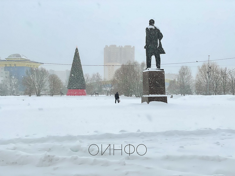 Центральная площадь Одинцово, Одинцово после рекордного снегопада